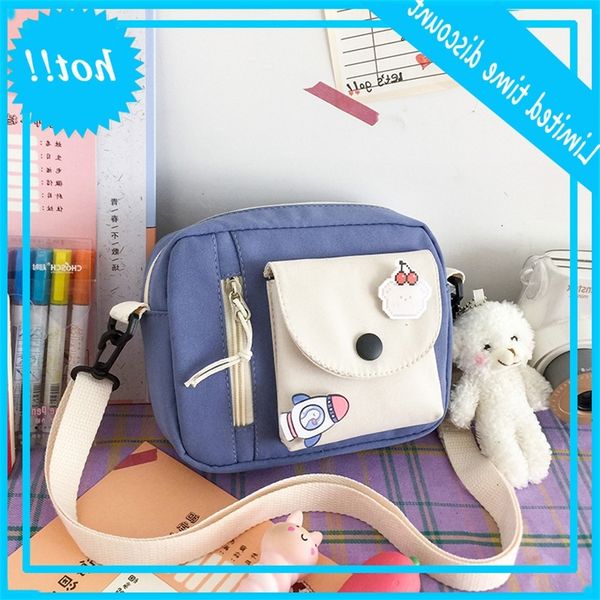 korean color contrast small square 2020 new fashion little fresh girl shoulder nylon cute messenger bag
korean color contrast small square 2020 new fashion little fresh girl shoulder nylon cute messenger bag