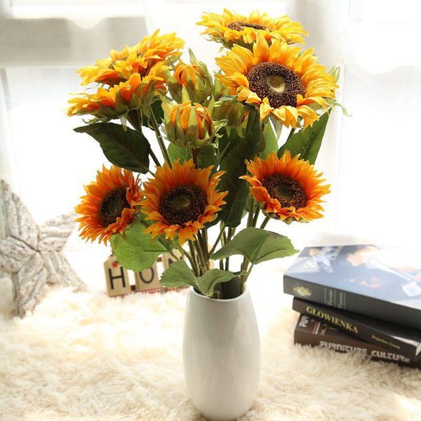 decorative flowers & wreaths wedding decoration 3 heads fake sunflower bouquet christmas silk artificial home accessories1
decorative flowers & wreaths wedding decoration 3 heads fake sunflower bouquet christmas silk artificial home accessories1