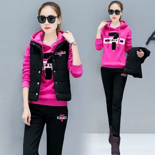 women suit women's tracksuits casual set with a hood fleece sweatshirt three pieces set 201029, White
women suit women's tracksuits casual set with a hood fleece sweatshirt three pieces set 201029, White