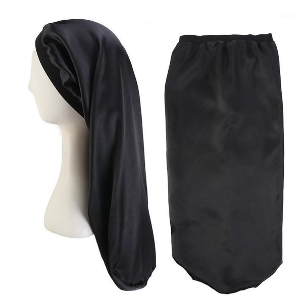 new fashion long satin bonnet sleep cap with high elastic hair care wide band hair care bonnet nightcap for women men chemo cap1, Blue;gray
new fashion long satin bonnet sleep cap with high elastic hair care wide band hair care bonnet nightcap for women men chemo cap1, Blue;gray