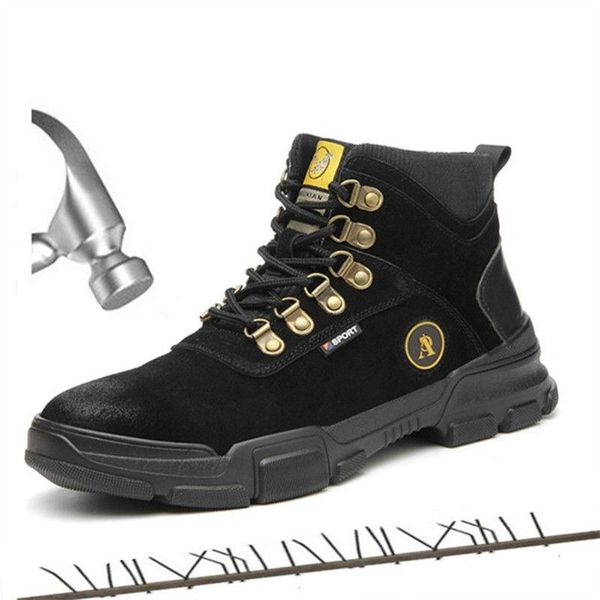genuine leather waterproof protective wear-resistant work safety shoes men boots steel toe cap indestructible safety boots, Black
genuine leather waterproof protective wear-resistant work safety shoes men boots steel toe cap indestructible safety boots, Black