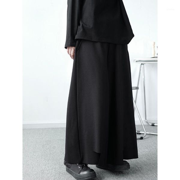 s- dark wide-leg pants men and women design sense of edge nostalgic cropped straight trend.1 men's, Black
s- dark wide-leg pants men and women design sense of edge nostalgic cropped straight trend.1 men's, Black