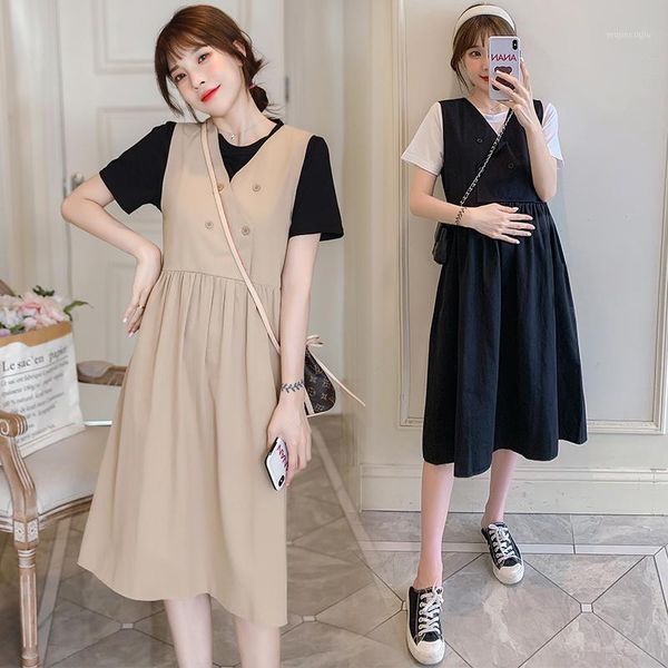 maternity dresses 6218# t shirt + dress clothes loose stylish short sleeves t-shirt two-piece for pregnant women mom1, White
maternity dresses 6218# t shirt + dress clothes loose stylish short sleeves t-shirt two-piece for pregnant women mom1, White