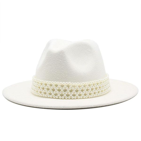 wide brim hats 2021 women imitation wool felt fedora fashion party female dress hat pearl ribbon decor white, Blue;gray
wide brim hats 2021 women imitation wool felt fedora fashion party female dress hat pearl ribbon decor white, Blue;gray