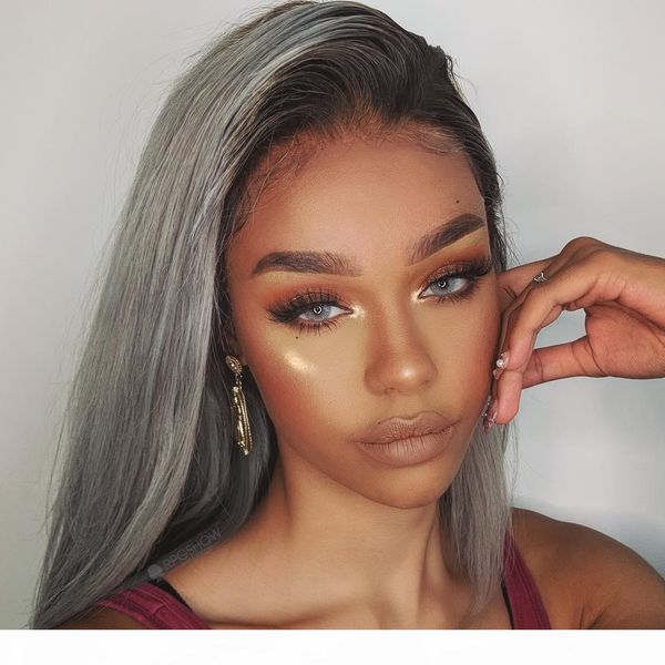 1b grey lace front human hair wigs brazilian straight hair ombre gray wig with natural hairline 130% density, Black;brown
1b grey lace front human hair wigs brazilian straight hair ombre gray wig with natural hairline 130% density, Black;brown