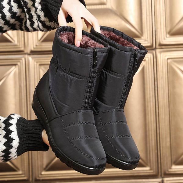 boots waterproof casual snow women winter shoes 2021 zip warm plush fur comfortable ankle boot female mother, Black
boots waterproof casual snow women winter shoes 2021 zip warm plush fur comfortable ankle boot female mother, Black