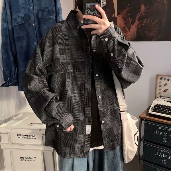 new spring 2021 denim male hawaiian shirt with long sleeves retro loose blue newly arrived b2v1, White;black
new spring 2021 denim male hawaiian shirt with long sleeves retro loose blue newly arrived b2v1, White;black