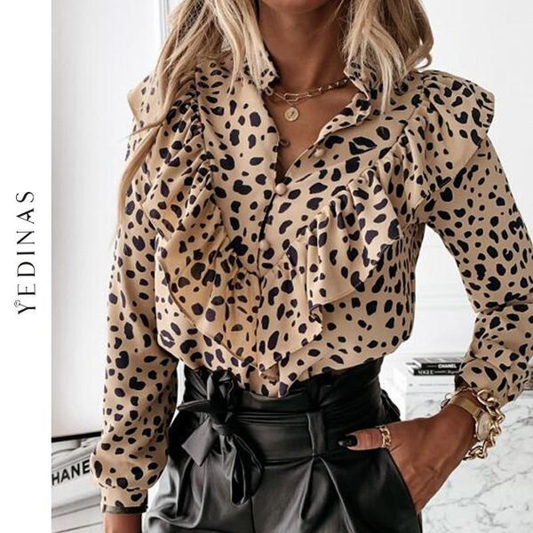 yedinas elegant leopard dot print long sleeve ruffle blouse shirt spring autumn women shirts casual office lady v-neck 1, White
yedinas elegant leopard dot print long sleeve ruffle blouse shirt spring autumn women shirts casual office lady v-neck 1, White