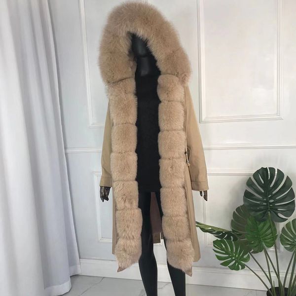 real natural coat jacket parka with big large fox collar rabbit fur liner thick warm new waterproofx1019, Black
real natural coat jacket parka with big large fox collar rabbit fur liner thick warm new waterproofx1019, Black