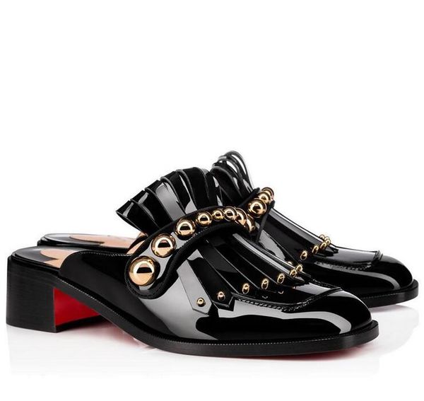 summer women slipper chunky heels red bottom octavian mula flat slip-on beach slides round toe ladies walking eu35-43 with box, Black
summer women slipper chunky heels red bottom octavian mula flat slip-on beach slides round toe ladies walking eu35-43 with box, Black