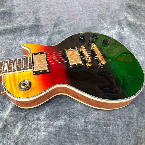 chinese electric guitar standard mahogany body and neck rainbow color flame maple rosewood fingerboard
chinese electric guitar standard mahogany body and neck rainbow color flame maple rosewood fingerboard