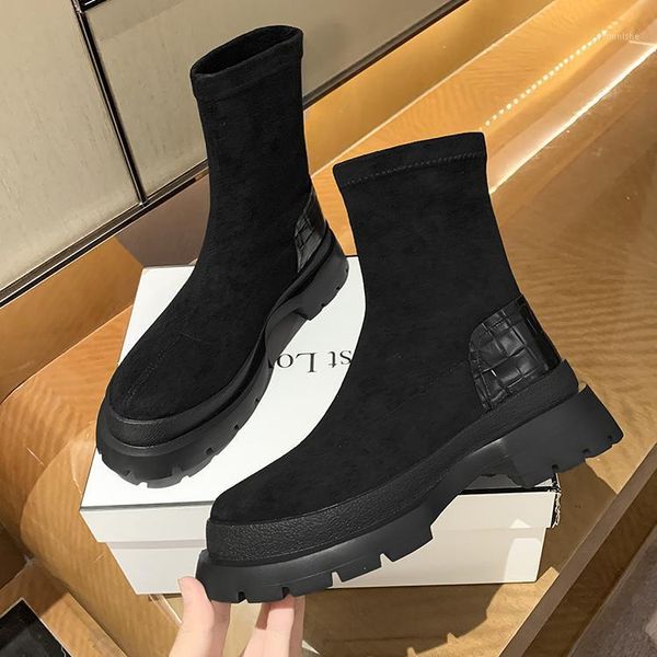 boots 2021 ankle for women thick bottom round toe pu leather black white all-match botas feminina platform shoes1
boots 2021 ankle for women thick bottom round toe pu leather black white all-match botas feminina platform shoes1