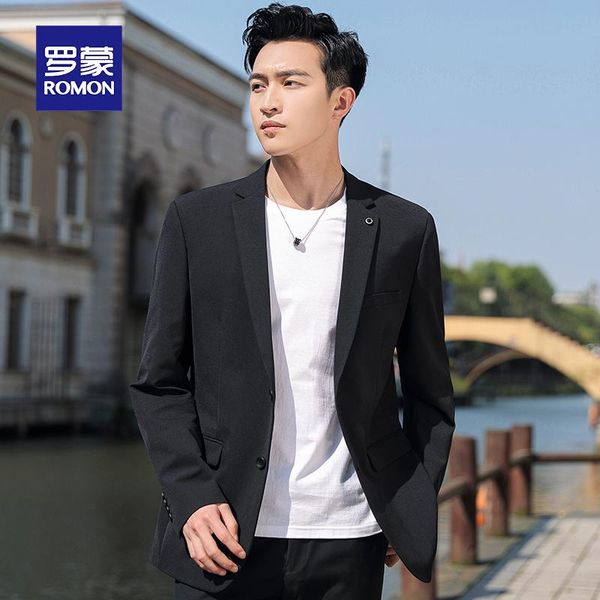 romon spring and autumn men's youth casual suit business professional formal dress coat 9f032806, White;black
romon spring and autumn men's youth casual suit business professional formal dress coat 9f032806, White;black