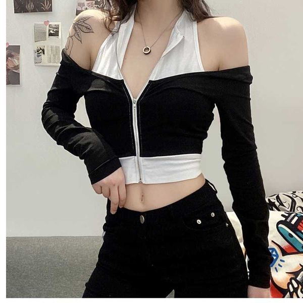women's color contrast yoga slim zipper fake two fitness long sleeve navel exposed t-shirt off shoulder breathable running, White;red
women's color contrast yoga slim zipper fake two fitness long sleeve navel exposed t-shirt off shoulder breathable running, White;red