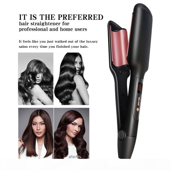 curling tongs wand deep waver for waves professional curling iron tourmaline ceramic 2 barrel hair styler volume styling tools, Black
curling tongs wand deep waver for waves professional curling iron tourmaline ceramic 2 barrel hair styler volume styling tools, Black