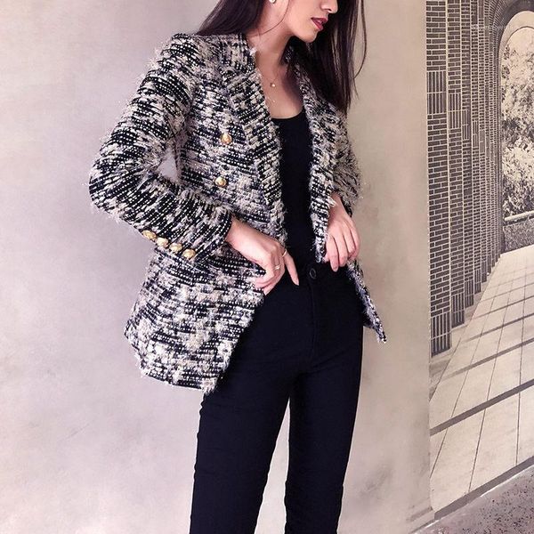 women's suits & blazers plaid woolen blazer femme korean short women's tweed jacket autumn and winter double-breasted ladies thick, White;black
women's suits & blazers plaid woolen blazer femme korean short women's tweed jacket autumn and winter double-breasted ladies thick, White;black