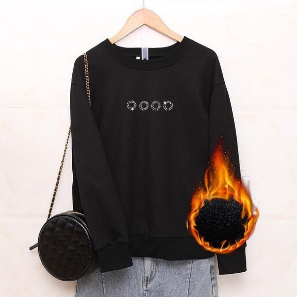 winter warm 2020 new plus size fleece thickening sweatshirt for women loose casual diamonds long sleeve pullover female1, Black
winter warm 2020 new plus size fleece thickening sweatshirt for women loose casual diamonds long sleeve pullover female1, Black