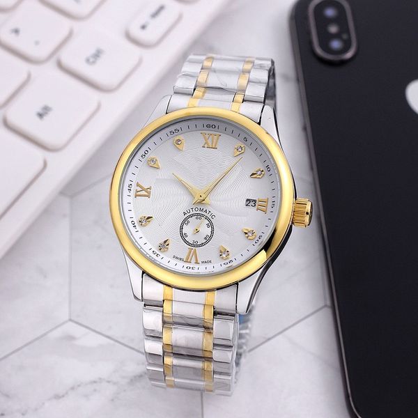 little needle run seconds automatic mechanical watch fashion mens sport watches steel belt longi wristwatches montre de luxe, Slivery;brown
little needle run seconds automatic mechanical watch fashion mens sport watches steel belt longi wristwatches montre de luxe, Slivery;brown