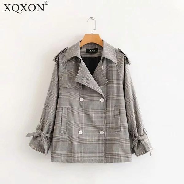 women's trench coats autumn plaid coat female 2021 england style short double breasted woman lady windbreaker streetwear1, Tan;black
women's trench coats autumn plaid coat female 2021 england style short double breasted woman lady windbreaker streetwear1, Tan;black