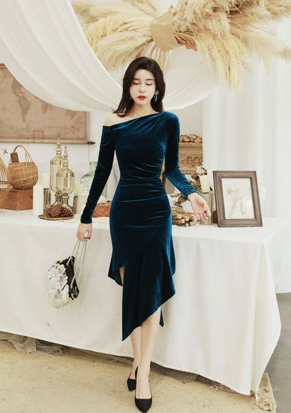 2021 new 20 lean autumn irregular velvet elegant women's dress ue5d, Black;gray
2021 new 20 lean autumn irregular velvet elegant women's dress ue5d, Black;gray