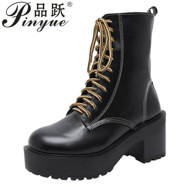 boots fashion with cross lacing, round head, side zipper, high heel, thick ankle boot, waterproof platform, sole, Black
boots fashion with cross lacing, round head, side zipper, high heel, thick ankle boot, waterproof platform, sole, Black