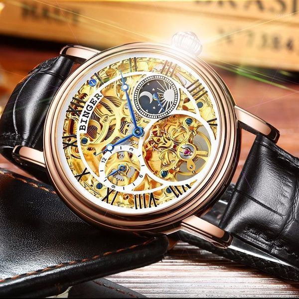wristwatches switzerland binger watches men tourbillon relogio masculino water resistant skeleton mechanical watch clock1, Slivery;brown
wristwatches switzerland binger watches men tourbillon relogio masculino water resistant skeleton mechanical watch clock1, Slivery;brown