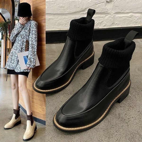 boots real soft leather nude women's british style autumn and winter 2021 casual shoes short women fashion, Black
boots real soft leather nude women's british style autumn and winter 2021 casual shoes short women fashion, Black
