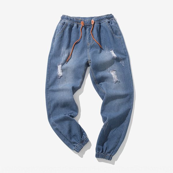 2019 spring wear extra fat elastic lace-up large size trousers and trousersmen's ripped ankle-length pants men's denim pants 23y69, Blue
2019 spring wear extra fat elastic lace-up large size trousers and trousersmen's ripped ankle-length pants men's denim pants 23y69, Blue
