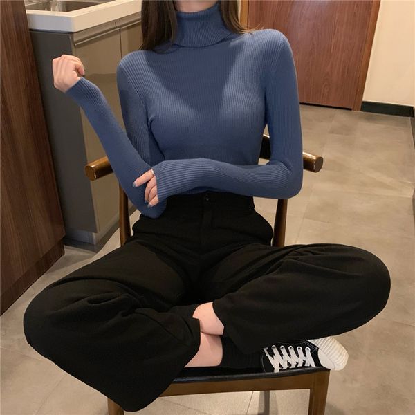 elasticity polo-neck fashion jumper women slim casual knitted turtleneck sweater soft femme winter pullovers welnt, Black
elasticity polo-neck fashion jumper women slim casual knitted turtleneck sweater soft femme winter pullovers welnt, Black