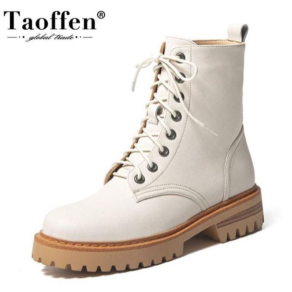 taoffen real leather new women ankle boots lace up round toe shoes winter warm boots women party fashion footwear size 34-40, Black
taoffen real leather new women ankle boots lace up round toe shoes winter warm boots women party fashion footwear size 34-40, Black