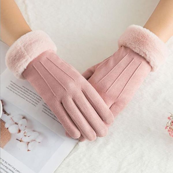 winter warm gloves women fashion suede double layer plus velvet thickening riding touch screen soft ladies gloves female mittens, Blue;gray
winter warm gloves women fashion suede double layer plus velvet thickening riding touch screen soft ladies gloves female mittens, Blue;gray