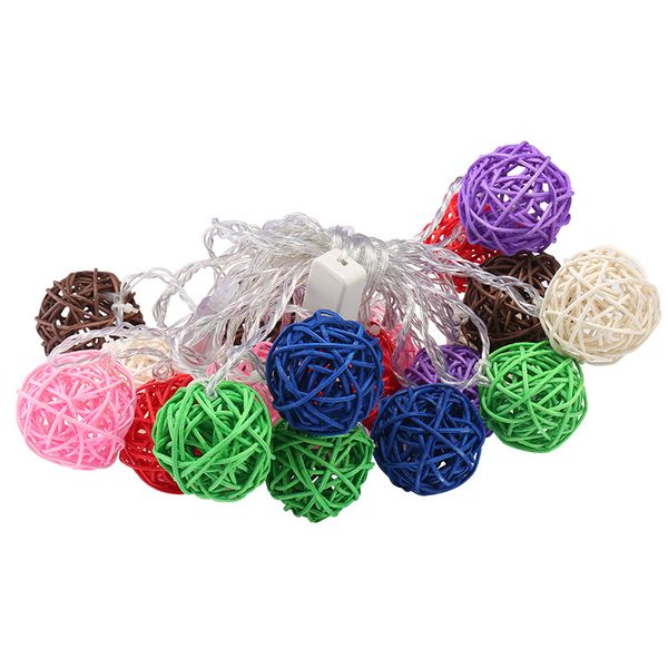 flexible romantics warm lighting for home decoration 20 rattan ball fairy string light
flexible romantics warm lighting for home decoration 20 rattan ball fairy string light