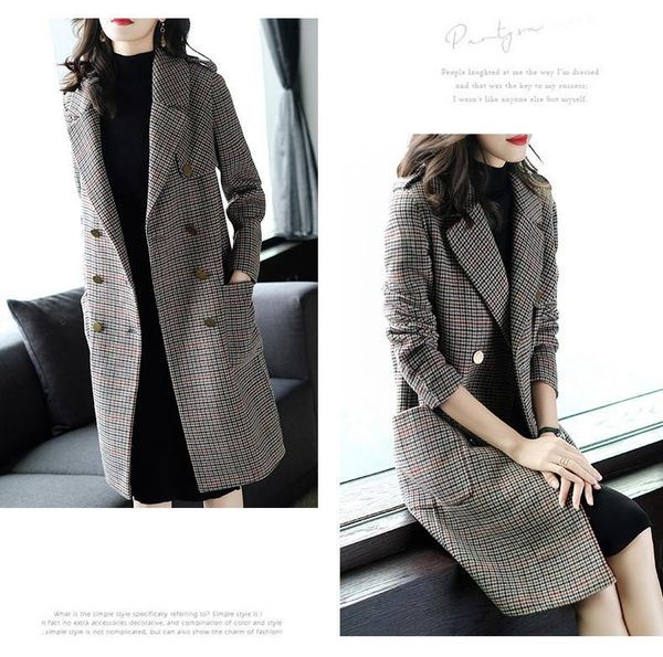 women's wool & blends the plaid overcoat is a double-sided woolen coat for autumn/winter 2021 wollen goods over pure color 8005, Black
women's wool & blends the plaid overcoat is a double-sided woolen coat for autumn/winter 2021 wollen goods over pure color 8005, Black