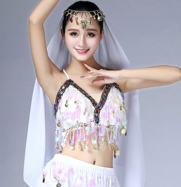 ladies belly dance costume performance bra indian dance bellydance competition bras carnival halter sequined fringes chiffon, Black;red
ladies belly dance costume performance bra indian dance bellydance competition bras carnival halter sequined fringes chiffon, Black;red