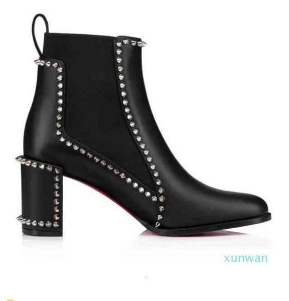 women luxury designer red bottom boots leather out line spike bottes heel chunky heels studs lug sole ankle boot red-sole booties party, Black
women luxury designer red bottom boots leather out line spike bottes heel chunky heels studs lug sole ankle boot red-sole booties party, Black