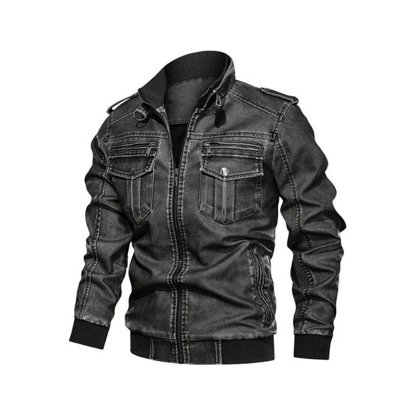 2020 autumn washed retro motorcycle pu leather jacket men large size fashion multi-pocket men's 6xl zipper casual jacket coat, Black
2020 autumn washed retro motorcycle pu leather jacket men large size fashion multi-pocket men's 6xl zipper casual jacket coat, Black