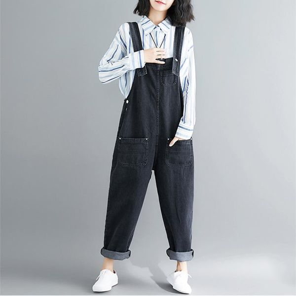 spring wide leg jeans rompers womens jumpsuit loose casual denim overalls for women long jumpsuit jeans rompers plus size s-xxl, Black;white
spring wide leg jeans rompers womens jumpsuit loose casual denim overalls for women long jumpsuit jeans rompers plus size s-xxl, Black;white