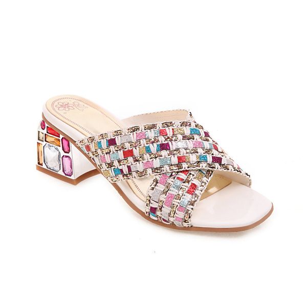 2021 new deadlora sell sequins mixed glass slippers party shoes women high heels sandals sn60, Black
2021 new deadlora sell sequins mixed glass slippers party shoes women high heels sandals sn60, Black