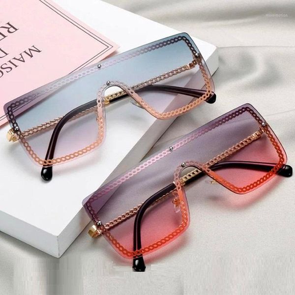 trendy new 2020 oversized sunglasses women brand designer one square lens sun glasses men shades alloy frame green pink glasses1, White;black
trendy new 2020 oversized sunglasses women brand designer one square lens sun glasses men shades alloy frame green pink glasses1, White;black
