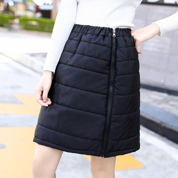 one piece zipper up thick cotton short skirt 2019 autumn winter down cotton skirt fashion warm skirt black high waist
one piece zipper up thick cotton short skirt 2019 autumn winter down cotton skirt fashion warm skirt black high waist