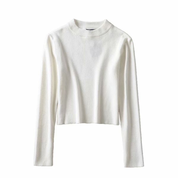 vintage chic women long sleeve o-neck high elasticity sweaters ladies crop short knittd cotton solid sweater, White;black
vintage chic women long sleeve o-neck high elasticity sweaters ladies crop short knittd cotton solid sweater, White;black