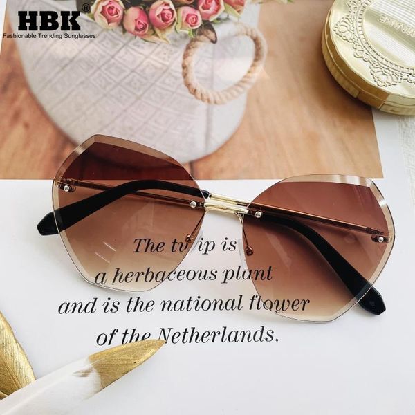 sunglasses hbk vintage rimless for women oversized irregular eyewear fashion sun glasses female travel gradient uv400, White;black
sunglasses hbk vintage rimless for women oversized irregular eyewear fashion sun glasses female travel gradient uv400, White;black
