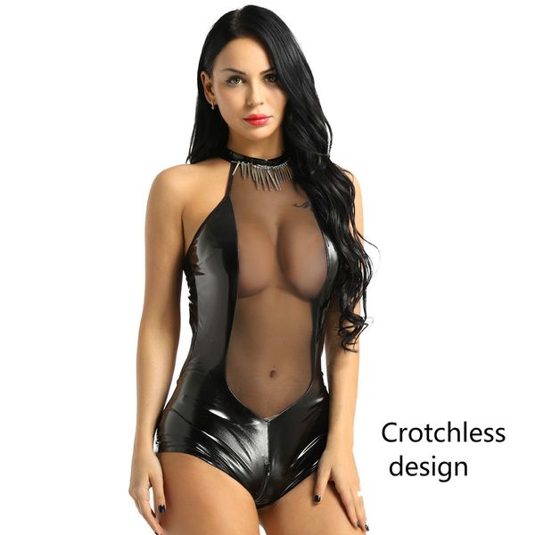 erotic crotchless latex bodysuit net lingerie breast exposing transparent see through catsuit leather open crotch dress, Red;black
erotic crotchless latex bodysuit net lingerie breast exposing transparent see through catsuit leather open crotch dress, Red;black