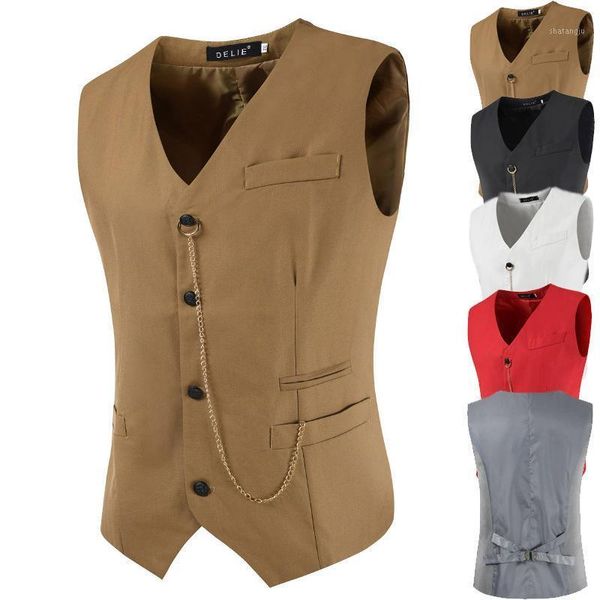 2020 fashion casual trend men casual vest slim models single row multi-grain buckle1, Black;white
2020 fashion casual trend men casual vest slim models single row multi-grain buckle1, Black;white