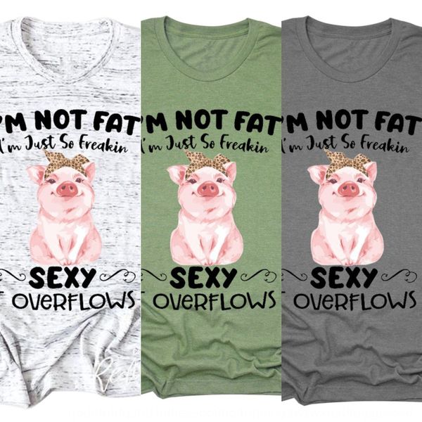 i' not fat little pink pig cute cartoon coat t-shirt printed short sleeve loose oversized women's t-shirt 7hksu, White
i' not fat little pink pig cute cartoon coat t-shirt printed short sleeve loose oversized women's t-shirt 7hksu, White
