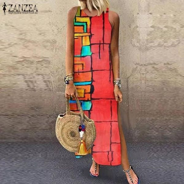 casual dresses elegant o neck robe femme women's summer sundress zanzea sleeveless tank vestidos femlae printed maxi dress plus size, Black;gray
casual dresses elegant o neck robe femme women's summer sundress zanzea sleeveless tank vestidos femlae printed maxi dress plus size, Black;gray