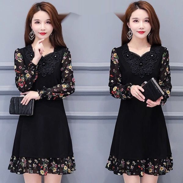 big size dress women 2020 spring dress new korean fashion print mid length with belly covering and thin long skirt long skirt bottom alvpj a, Black;gray
big size dress women 2020 spring dress new korean fashion print mid length with belly covering and thin long skirt long skirt bottom alvpj a, Black;gray
