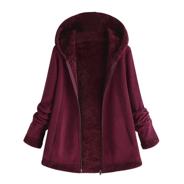women's autumn jacket fashion winter warm solid pocket zipper long sleeves plush hoodie coat manteau femme plus size, Black;brown
women's autumn jacket fashion winter warm solid pocket zipper long sleeves plush hoodie coat manteau femme plus size, Black;brown