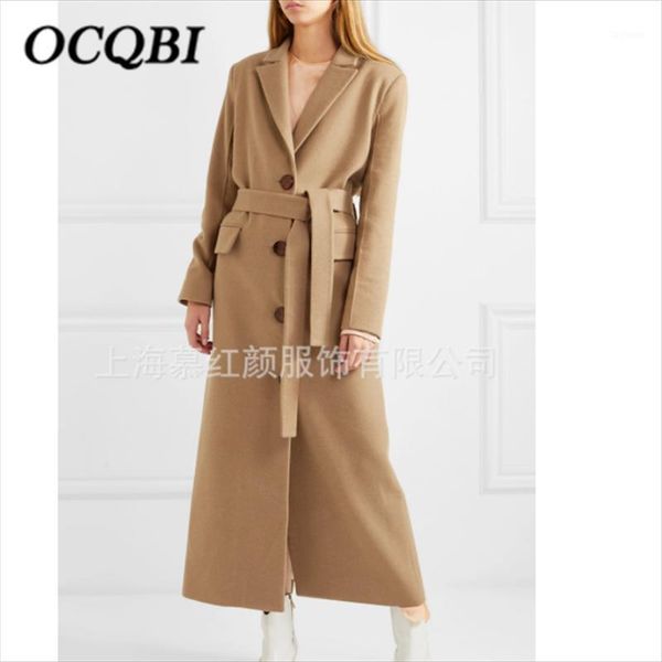 korean elegant women cashmere long camel belt fashion designer fleece plus size coat 20191, Black
korean elegant women cashmere long camel belt fashion designer fleece plus size coat 20191, Black