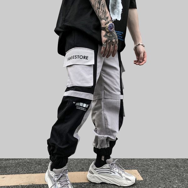 color block cargo harem joggers track pants hip hop casual baggy sweatpants streetwear fashion hipster trousers kg-583, Black
color block cargo harem joggers track pants hip hop casual baggy sweatpants streetwear fashion hipster trousers kg-583, Black